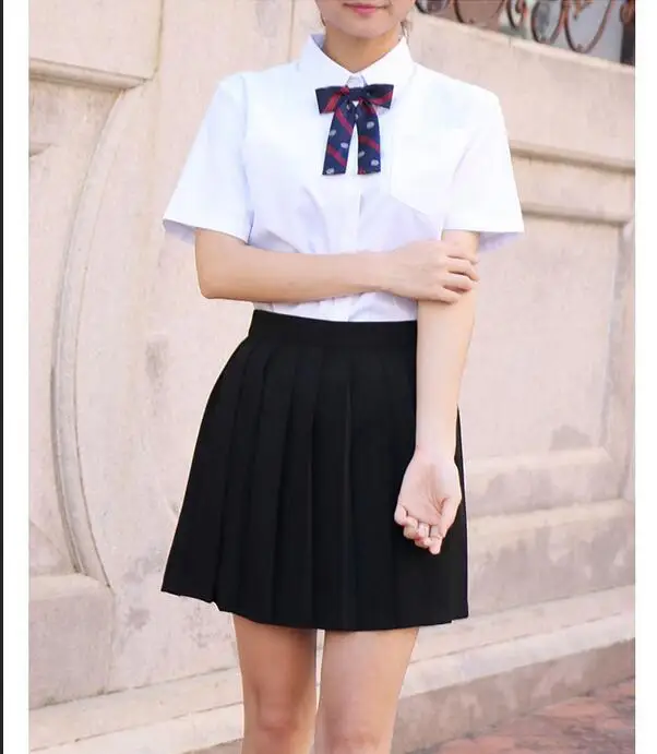 Японские плиссированные юбки с завышенной талией школьная форма для косплея