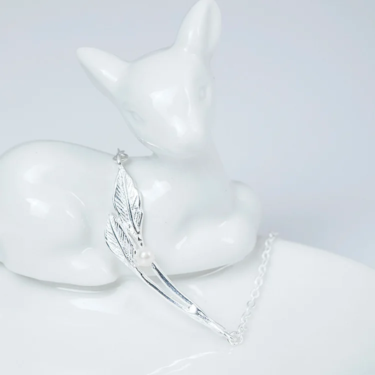 Женский гипоаллергенный браслет из серебра 100% пробы с перьями|bracelets for|bracelets for
