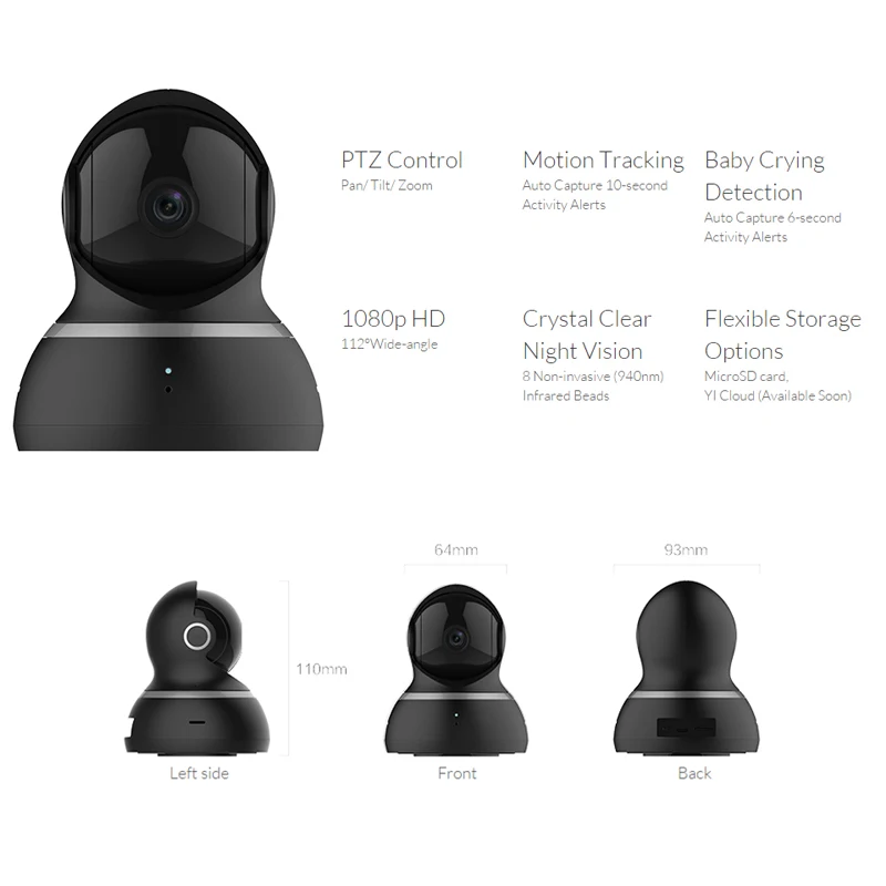 [Международная версия] камера Xiaomi Yi Dome 1080 P 112 &quotширокий угол обзора 360&quot