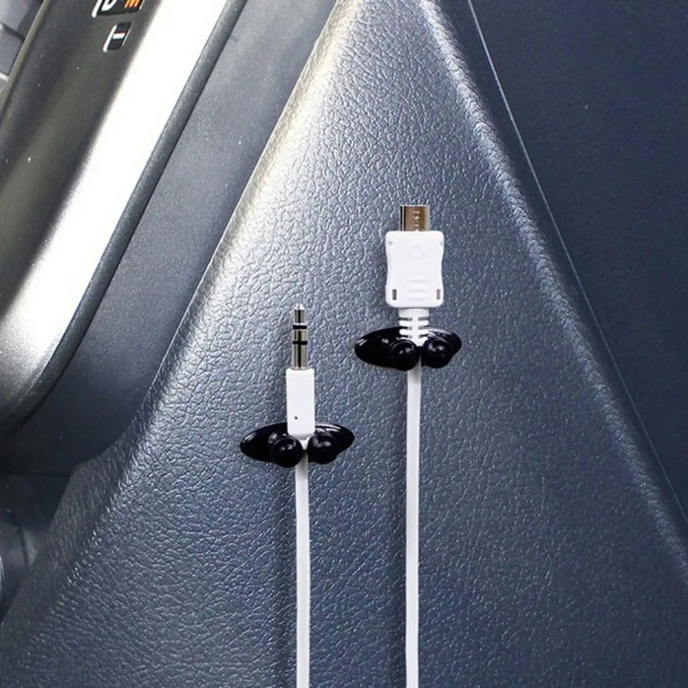8 шт./лот автомобильный зажим для проводов USB кабель фиксированный зажим держатель кабеля для зарядки клейкий автомобильный зажим для зарядного устройства USB кабель автомобильный зажим