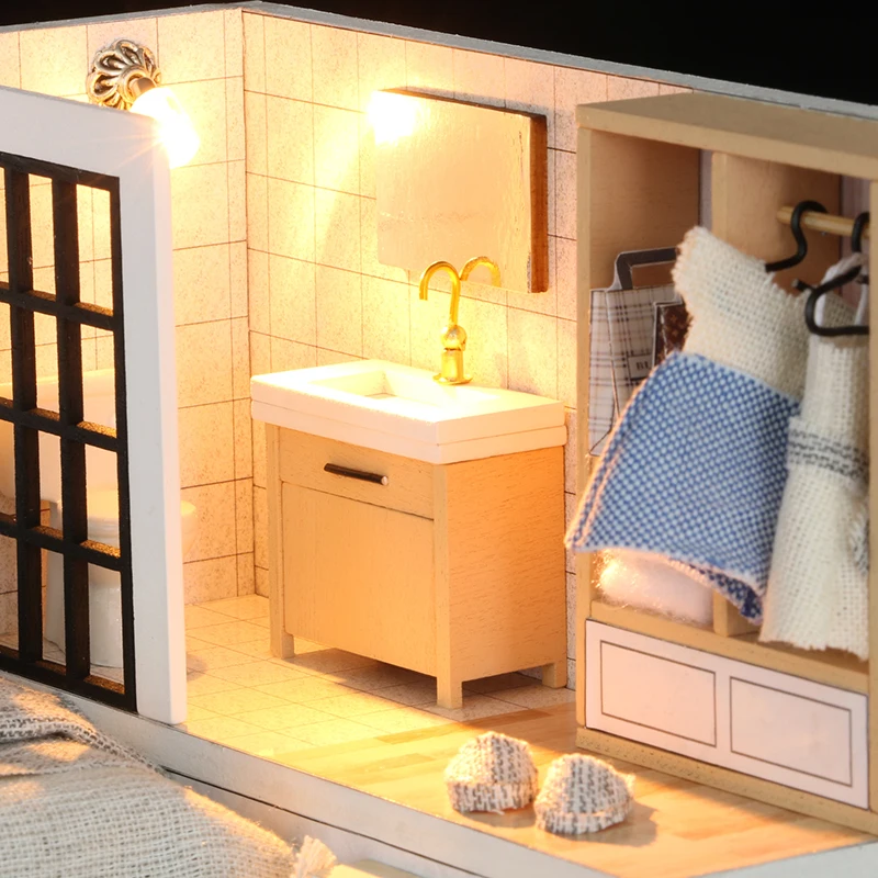 Миниатюрный Кукольный домик сделай сам модель кукольного домика игрушка пазл в