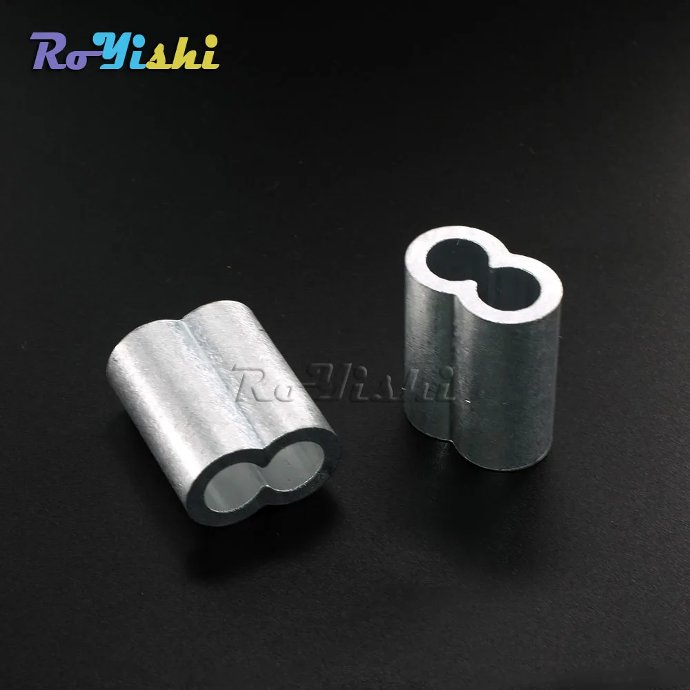 

100pcs/pack 1.2mm Aluminum Cable Crimps Sleeves Rope Clip Fittings Loop Sleeve