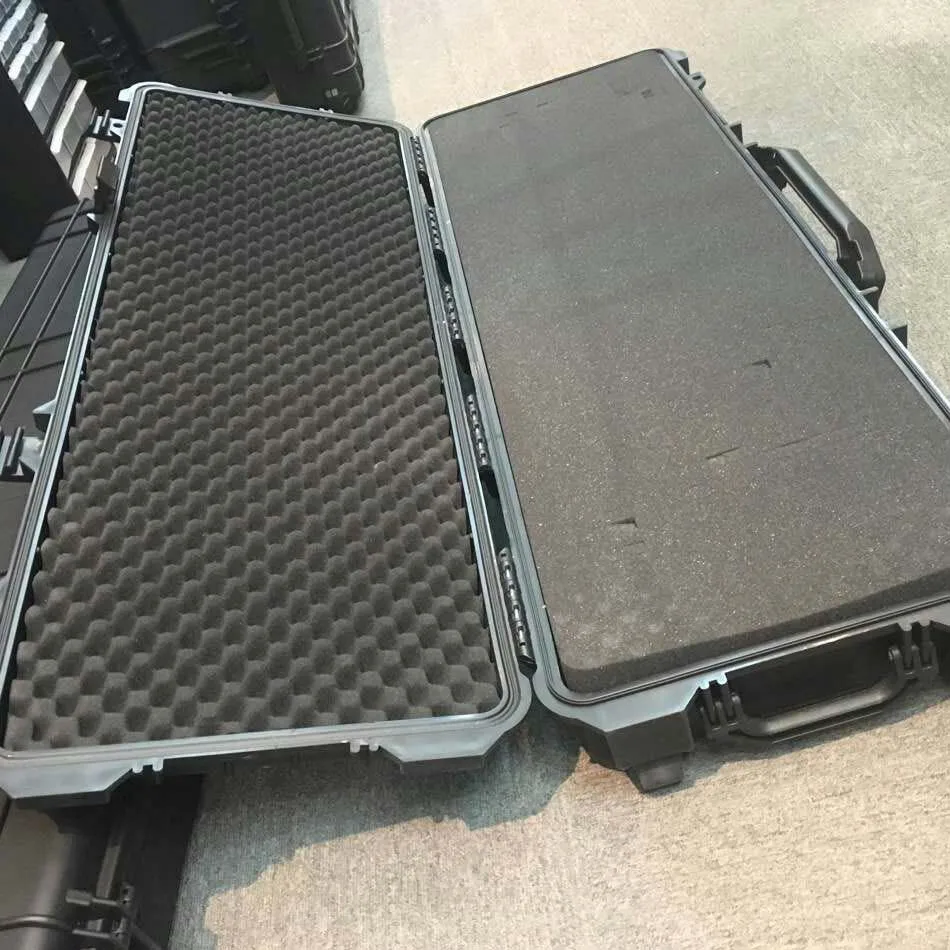 

Long size external 1346*406*155mm waterproof shockproof plastic military gun case with wheels
