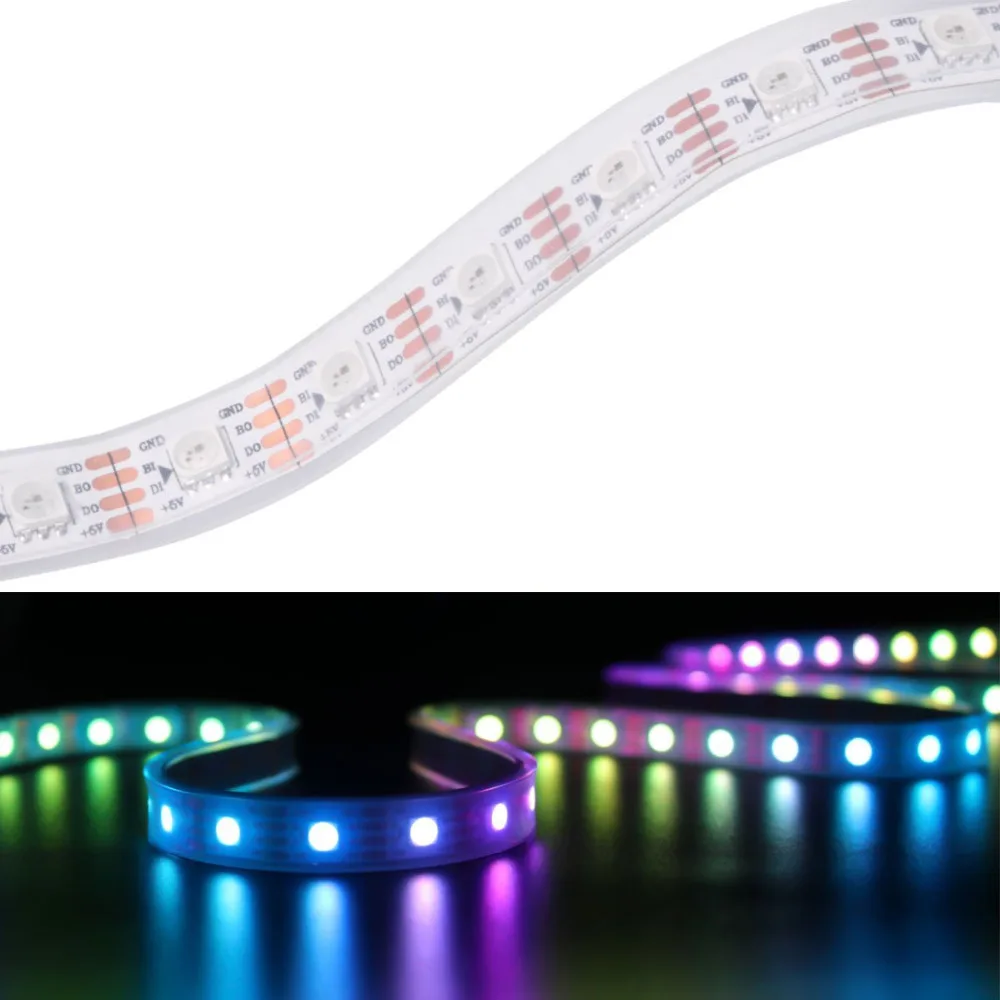 Гибсветодиодный Светодиодная лента WS2813 60LED S/M 5 м 5050 RGB IP20/65/67 водонепроницаемая
