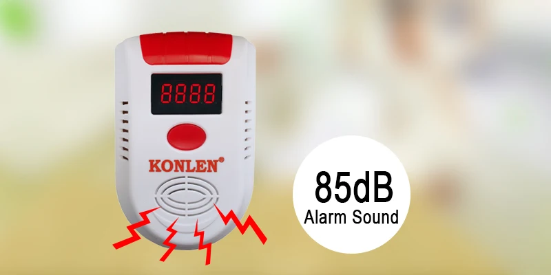 Природный газ LPG датчик утечки детектор с электромагнитным клапаном трубопровода Утечки метана цифровой светодиодный сигнал безопасности 12 в беспроводной 433 МГц