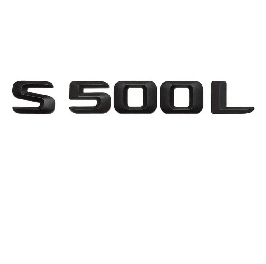 Черный матовый стикер в багажник автомобиля с надписью S 500L эмблема наклейка для