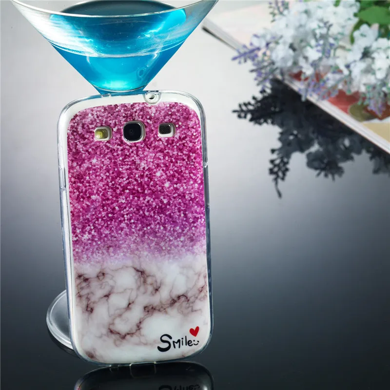 Роскошный чехол для Samsung Galaxy S3 мягкий силиконовый с мраморным камнем тонкий