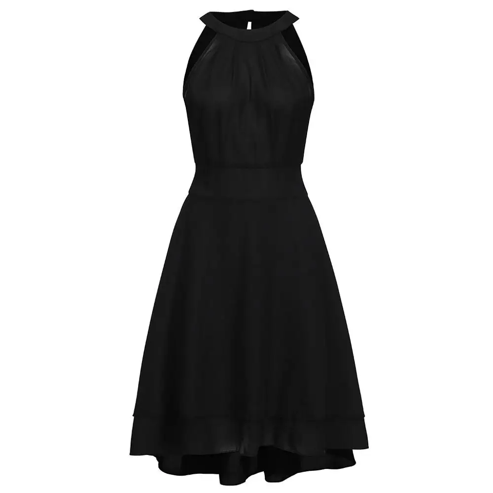 Женские летние пикантные туфли на танкетке с открытым лямкой шее платья