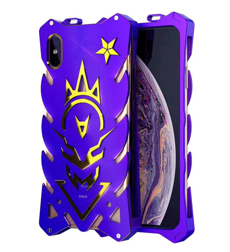 Чехол для Apple Iphone X XR XS MAX, Роскошный Алюминиевый металлический противоударный чехол для IPhone 6, 6s, 7, 8 Plus, задняя крышка для мобильного телефона