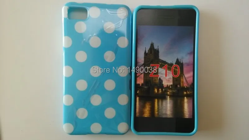 OEEKOI горошек Стиль задняя защитная крышка из прочного чехол для Blackberry BB Z10 мягкий