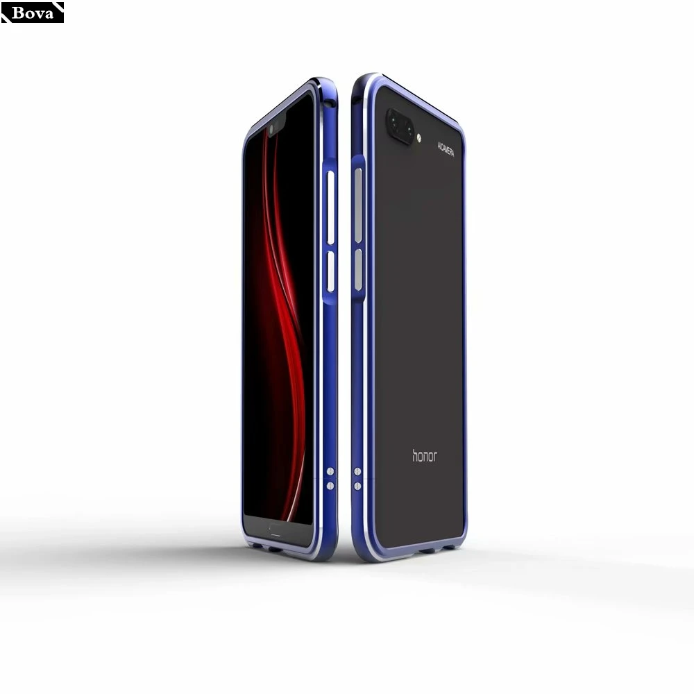 Navy Blue Чехол для huawei Honor 10 роскошный Ультратонкий алюминиевый бампер для huawei Honor 10 Lite чехол+ 2 пленки(1 передняя+ 1 задняя - Цвет: Navy Blue