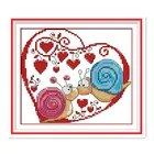 Маленький трехмерный мультфильм, вышивка крестом, Оптовая карта, улитка пара китайские характеристики ручной работы