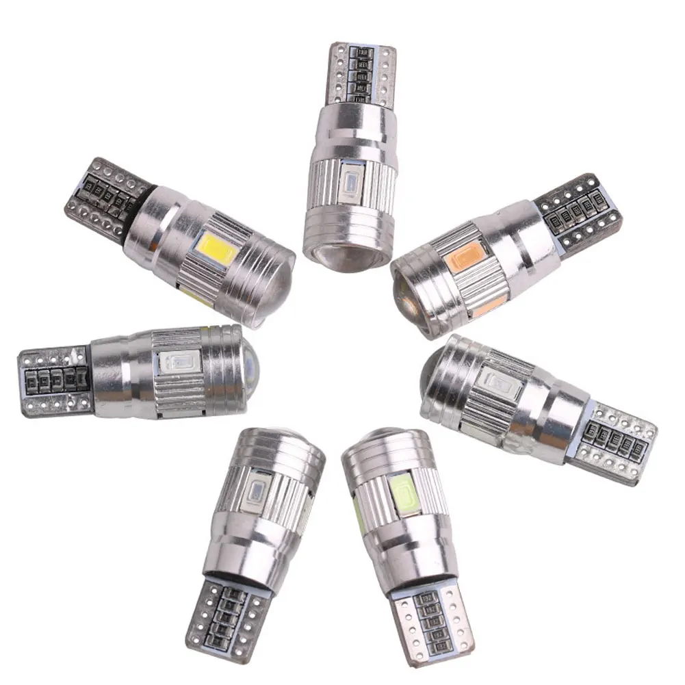 5630 SMD T10 6 СВЕТОДИОДНАЯ Лампа Белая автомобильная парковочная противотуманная