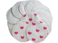 free shipping 400 pcs 200 pairs bamboo terry reusable breast pads nursing waterproof organic plain washable pad