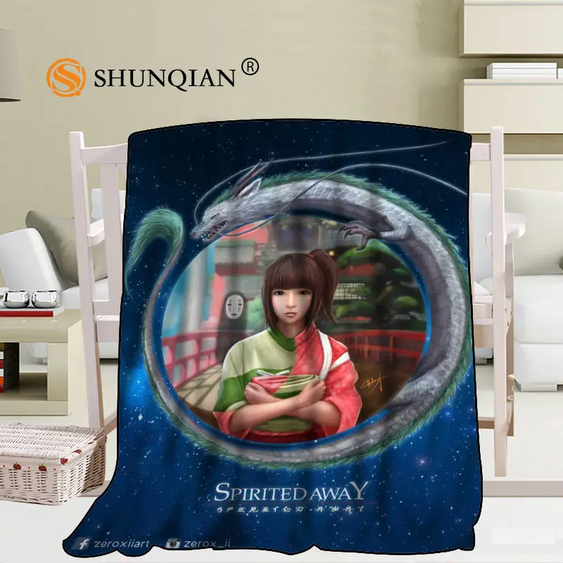 

Custom Spirited Away Blanket Blending Fabric 56x80inch 50X60inch 40X50inch Sofa Bed Throw Blanket Kid Adult Warm Blanket