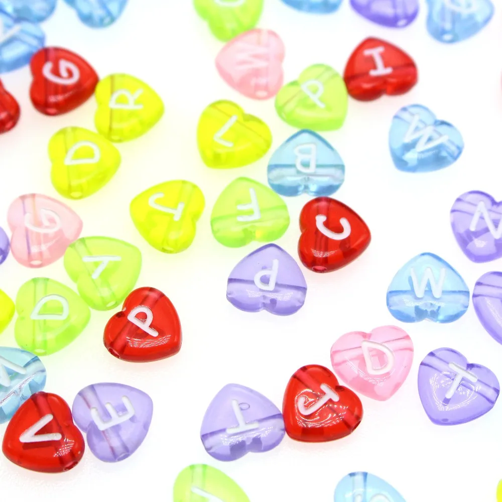 300 шт. прозрачные бусины в форме сердца для самодельные Украшения из эпоксидной