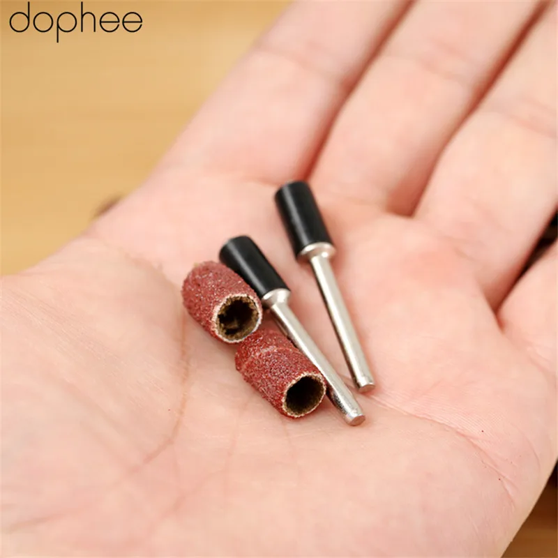 Dopee 100 шт. 1/" зернистость 80# Шлифовальные полосы W 10 оправки 1/8" хвостовик роторный инструмент для ногтей сверла Инструмент