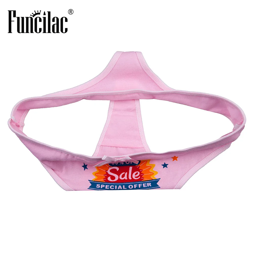 

FUNCILAC Brand Women Sexy Thongs and G-strings Underwear Panties Cotton Printed 50% Off Sale High Quality Fashion 5 pcs/Lot