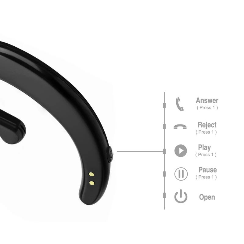 2019 костная проводимость Bluetooth гарнитура наушники Hands free мини беспроводные