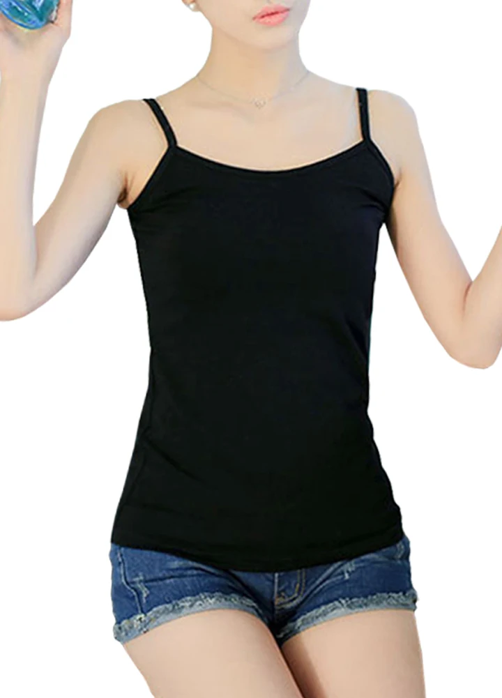 

Anself Women Summer Crop Top Spaghetti Strap Off the Shoulder Tank Tops Short Tee Casual Cami Tops Female Basic Kpop Streetwear