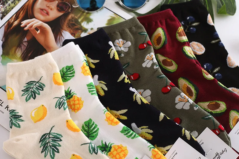 Короткие носки для свежих фруктов 22 26 см|short socks|lemon socksfruit socks |
