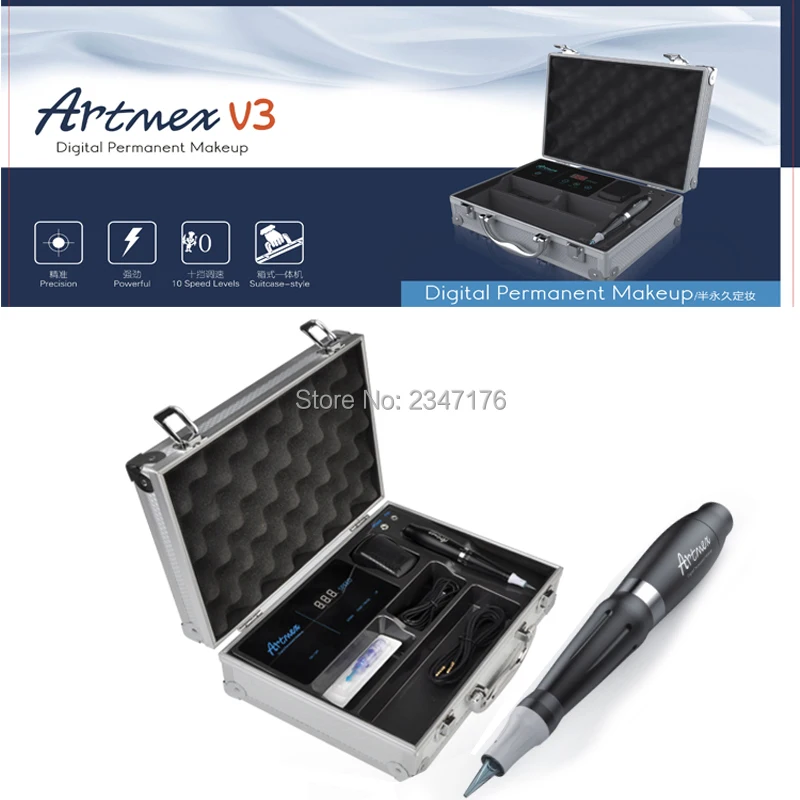 Машинка для татуажа бровей Artmex V3 ручка перманентного макияжа микро игла