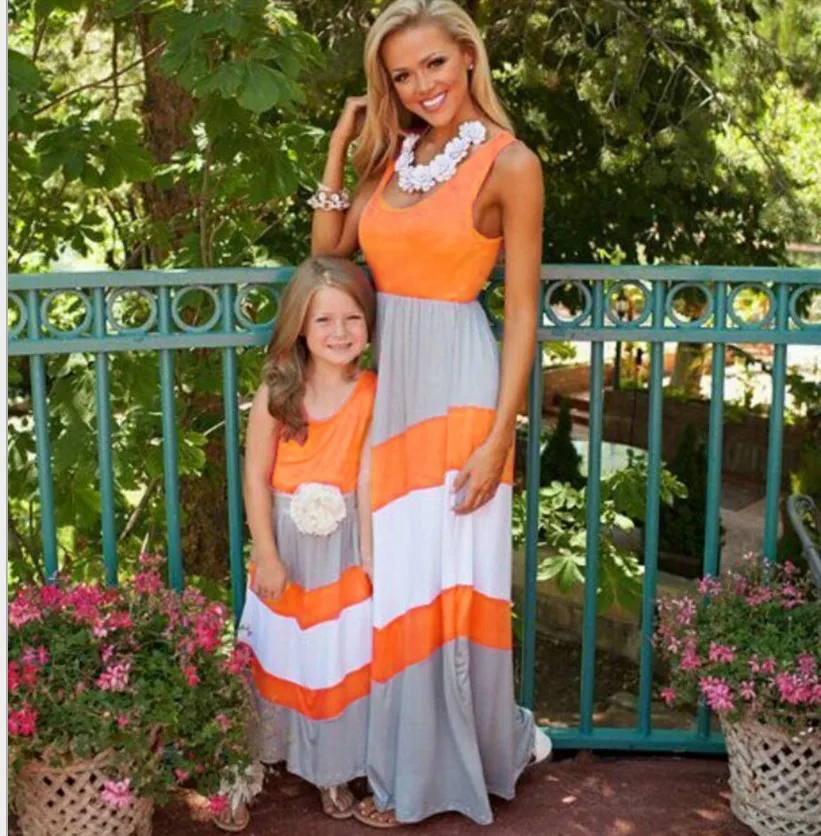 Розничная продажа! Платье для мамы и дочки новинка 2016 года платья модная одежда