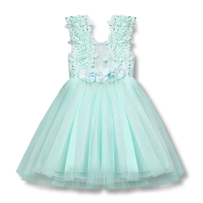 Little Baby Kids Dress For Girl Lace Flower Baptism Dresses Clothing 1 Years Birthday Party Tulle Tutu Casual Wear | Детская одежда и