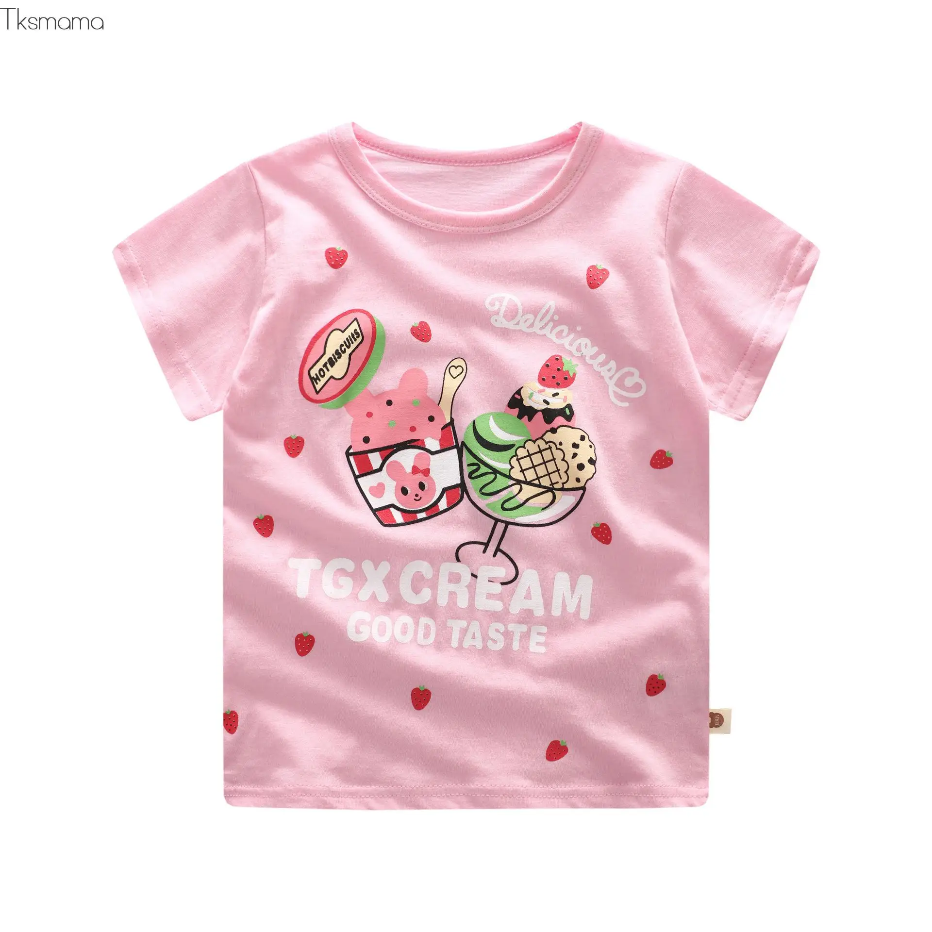 Cartoon Fish Pattern Baby Boy Summer Fashion T-shirt Girl Hot Selling Lovely Short Sleeves | Детская одежда и обувь