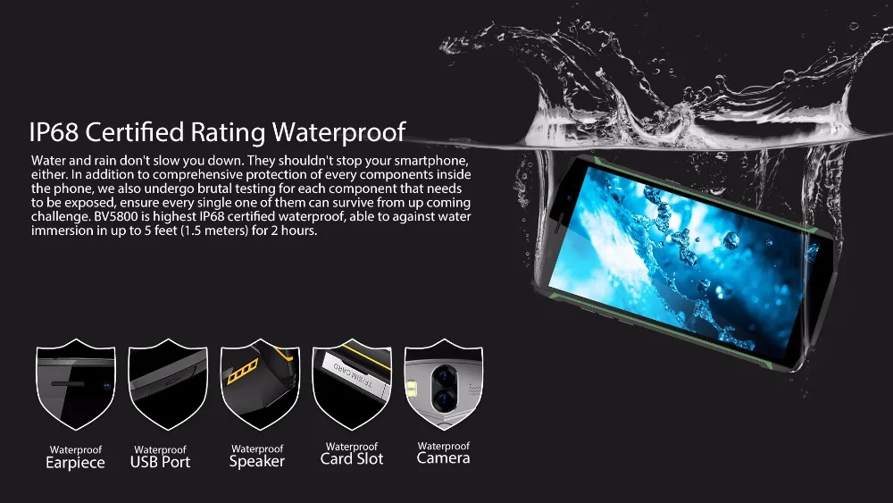 Оригинальный смартфон Blackview BV5800 NFC Android 8 1 5 &quot18:9 полный экран 5580 мАч 13MP двойная