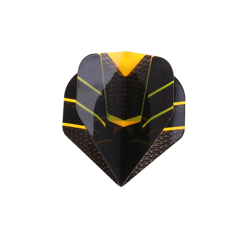 Black Yellow 10 шт. Профессиональный премиум PET стандартная форма дротика для полетов на открытом воздухе крыло хвост Дротика s Сменные аксессуары - Цвет: Black Yellow