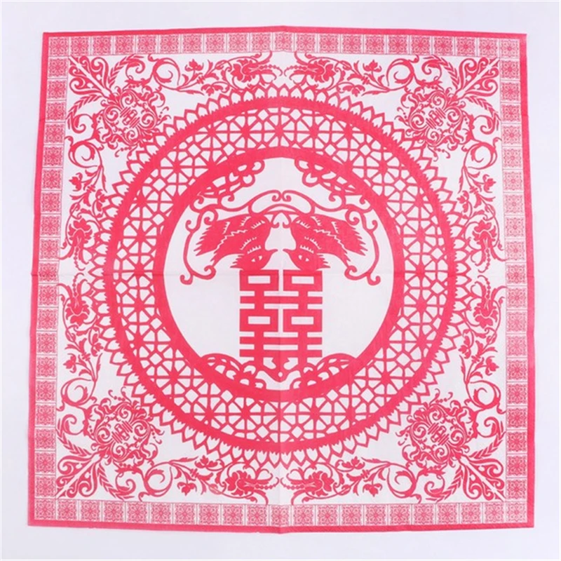 

100pcs 2-Layer Chinese Type Mandarin Duck Wedding Paper Napkins Wedding Decoupage For Birthday Decoration Party Supplies