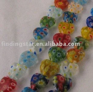 Стеклянные бусины в форме сердца 5 нитей 12 мм M708|bead strands|glass bead strandsstrand beads |