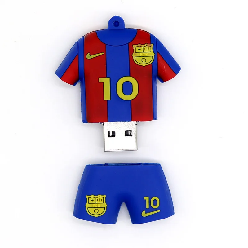 Флеш-накопитель, 4 ГБ, 8 ГБ, 16 ГБ, 32 ГБ, 64 ГБ, Messi, футбольная рубашка, флеш-диск USB 2,0, карта памяти, флешка, usb-флешка, подарок, мини