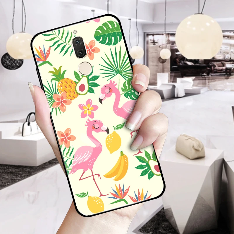 Cute Girl Phone Case For Huawei Maimang 6 Matte Soft Silicone TPU Red Cool Back Cover Lovely Pink Parttern |