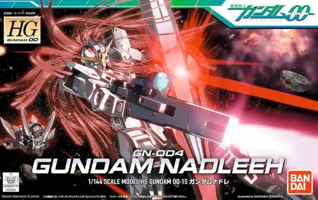 Gundam HG 1/144 00 015 Nadleeh GN-004 мобильный костюм набор моделей Аниме Фигурки игрушки для