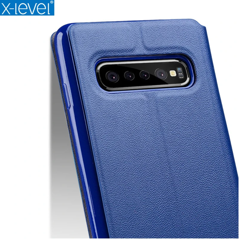 X Level модные Бизнес чехол для samsung S10 плюс из искусственной кожи откидной Чехол с