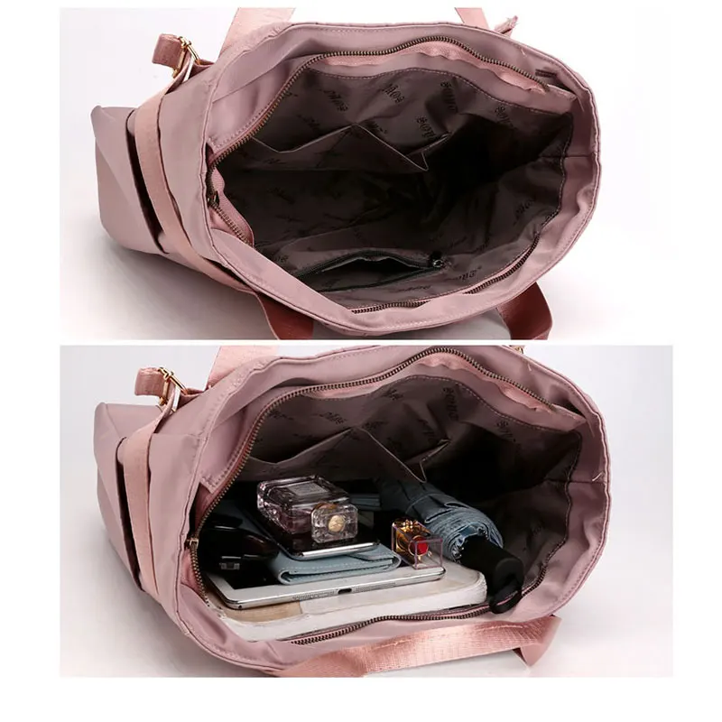 Preppy Style Nylon Backpack Female Multifunction Design Double Shoulder School For Teenage Girls Large Travel | Багаж и сумки