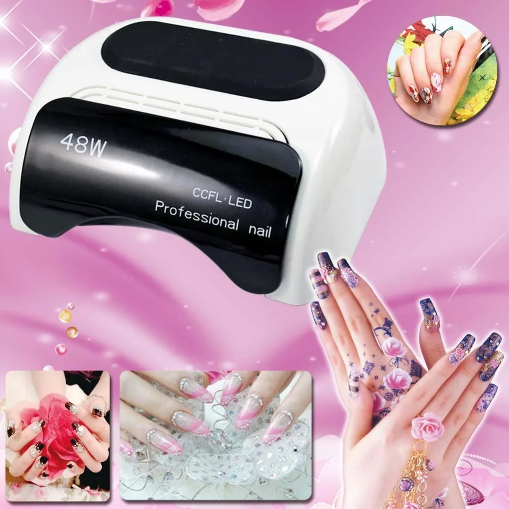 Светодиодная УФ лампа для сушки ногтей CCFL гель лака 48 Вт Белая светодиодная с