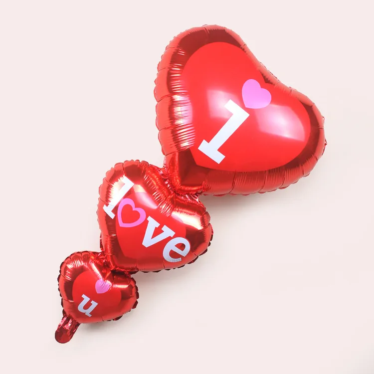 Воздушные шары большие I Love You праздничные украшения из шаров Юбилей держащих
