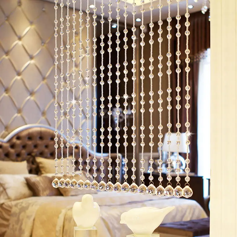 

Beaded Curtain String Door Window Room Panel Glitter Crystal Ball Tassel String Line Door Window Curtain Room Divider Decorative