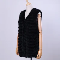 2020 new womens genuine rabbit fur vest hand knitted fur gilet lady natural fur waistcoat sleeveless real fur coat jacket