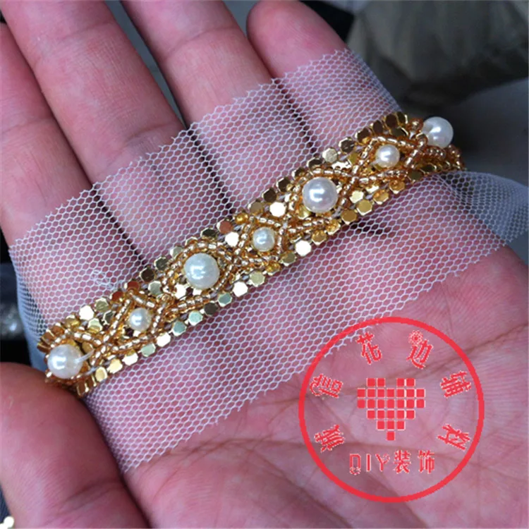 Золотые серебряные кружевные аксессуары жемчужная серия украшение для свитера