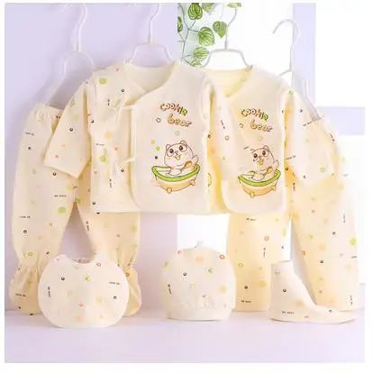Хаки Newborn underwear set of 7 pieces 1 - Цвет: Хаки