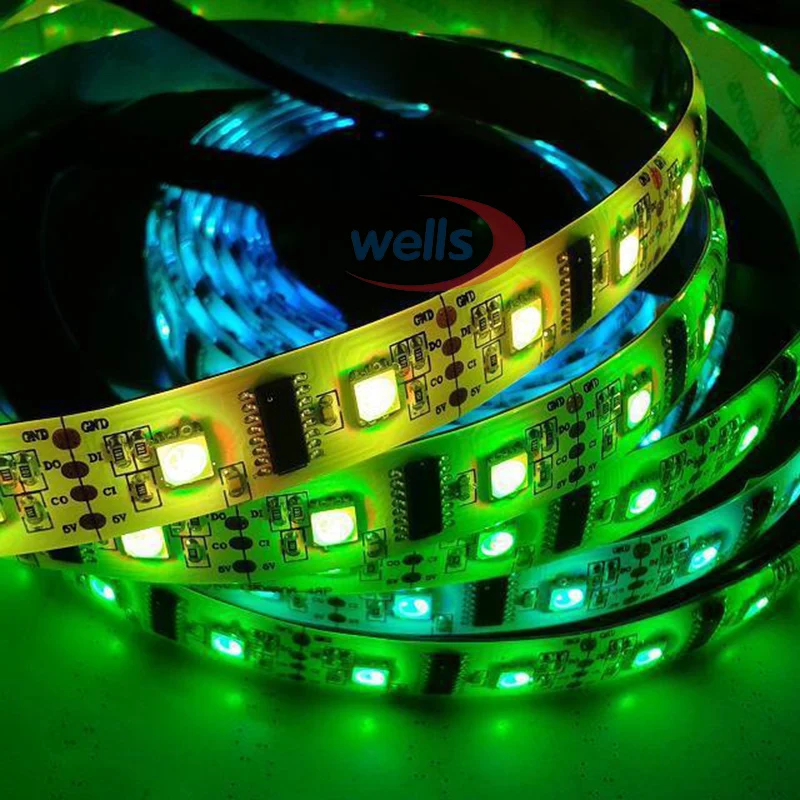 Оптовая продажа светодиодов 1 м/5 м 32/48/52/60 светодиодов/м пикселей LPD8806 IC Dream Color SMD 5050