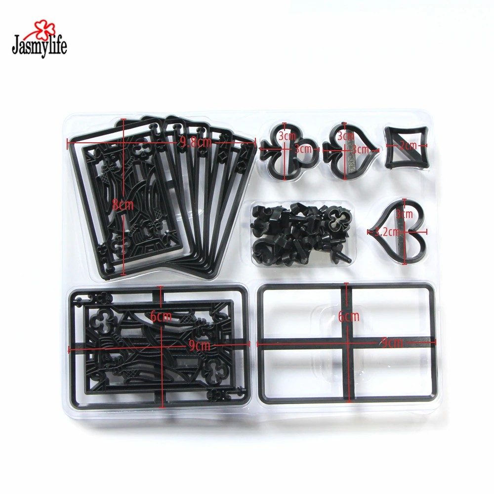 28 шт./компл. Poker Card резак для печенья пластиковый кекс Sugarcraft Fondant Cutter Set Cake Cutting Mold
