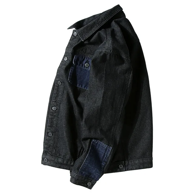 

Rlyaeiz Oversize 6XL 7XL Spring Autumn Denim Jacket Men High Quality Fashion Casual Patchwork Loose Mens Jeans Jackets Coats