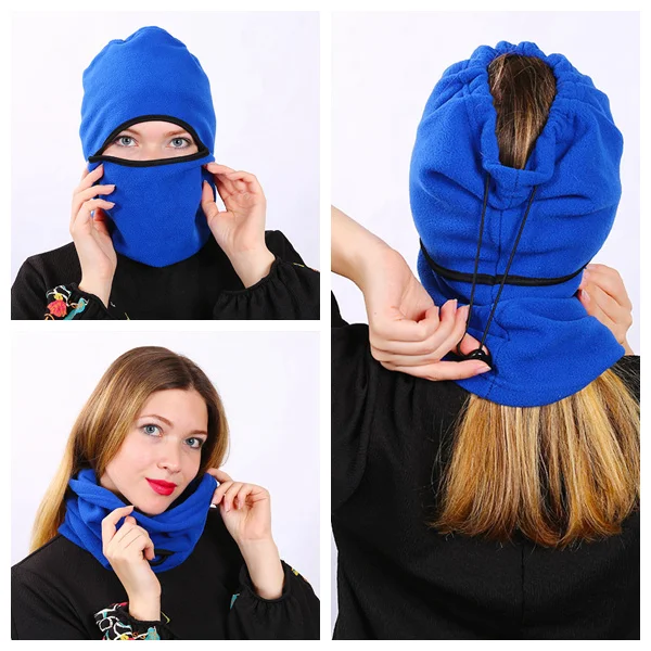 Unisex Winter Warm Cycling Face Mask Sports Windproof Neck Ski Balaclava Cap Men Thermal Fleece Snowboard Half Scarf | Аксессуары для