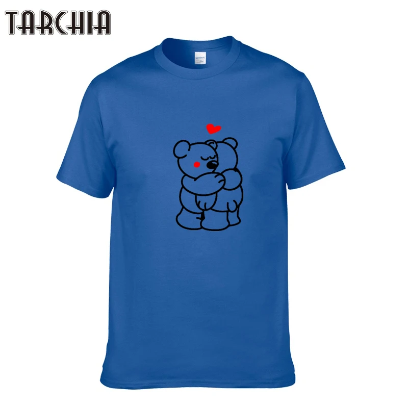 Футболка TARCHIA мужская приталенная хлопок короткий рукав симпатичная парная с