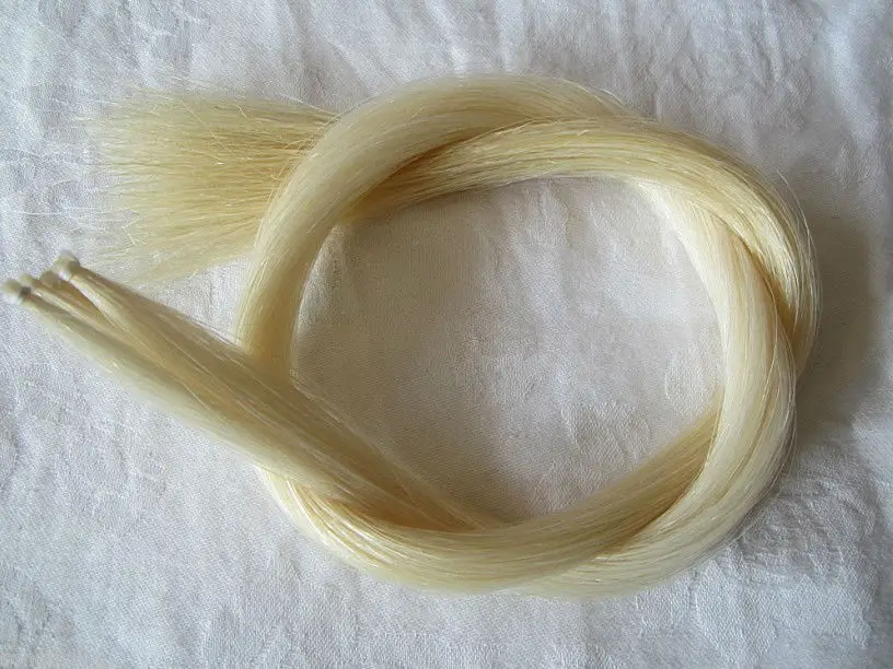 100g Horse Hair AAA white Horse hair Bow Parts Mongolian Stallions 80-85cm